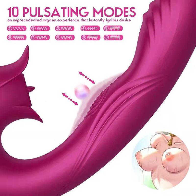 Futurlio - 7-Frequency Vibrating, 7-Frequency Suction, 10-Frequency Pulsating Female Vibrator - Futurlio