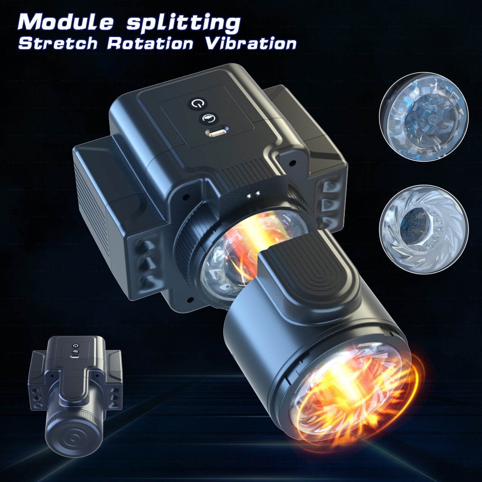 Futurlio - Camera 7-Speed Rotating Vibrating Male Masturbator - Futurlio
