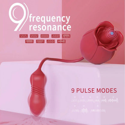 Futurlio - Telescopic Sucking Rose Vibrator - Futurlio