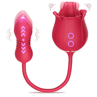 Futurlio - Telescopic Sucking Rose Vibrator - Futurlio