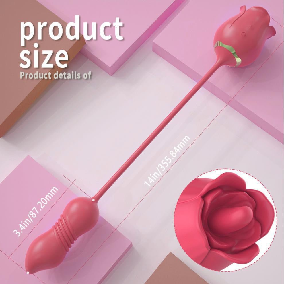 Futurlio - Telescopic Sucking Rose Vibrator - Futurlio